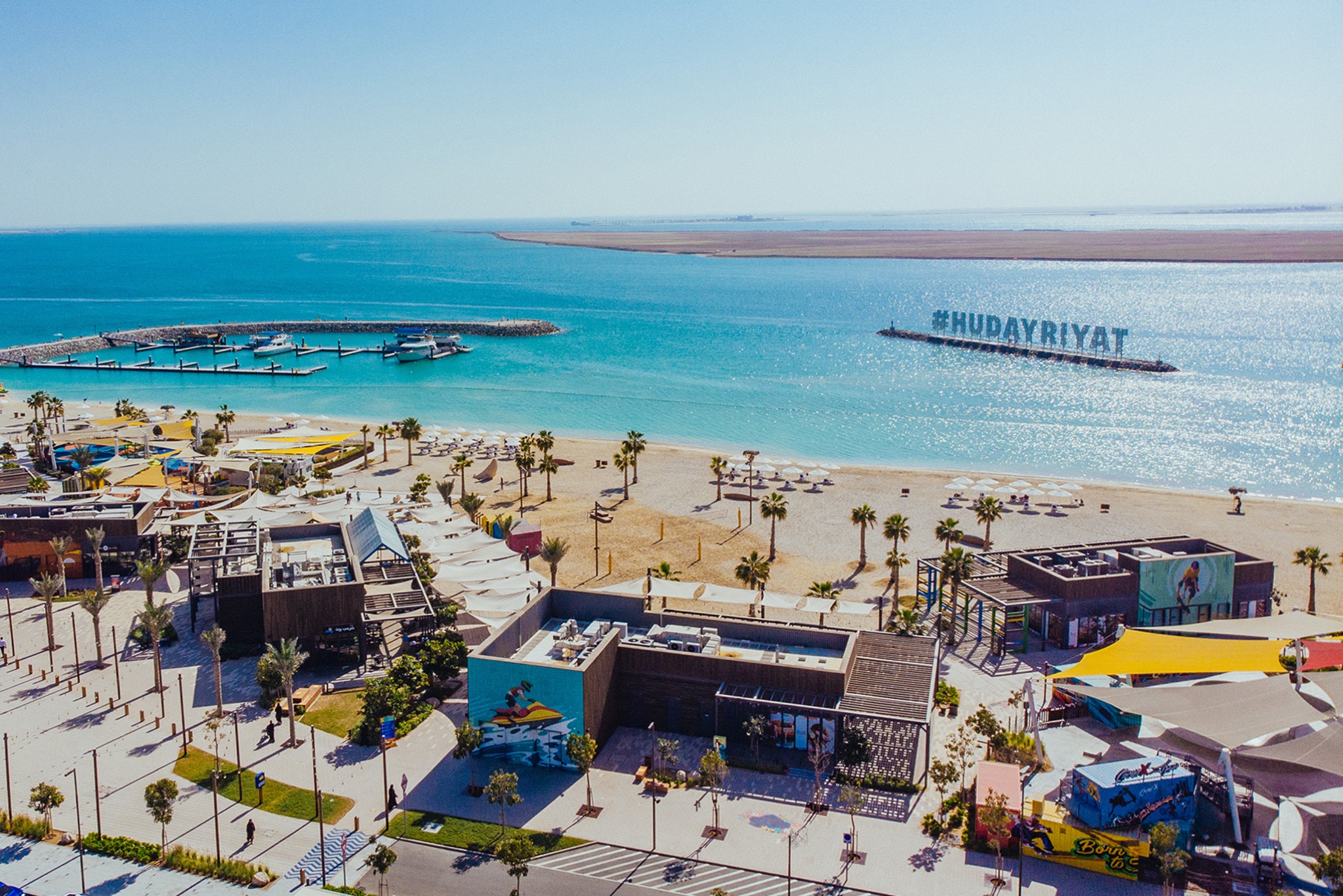 Hudayriyat Island beachfront and promenade